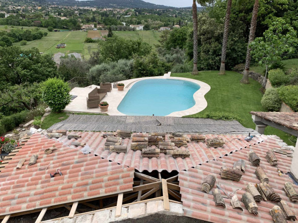 Rénovation toiture à Mougins